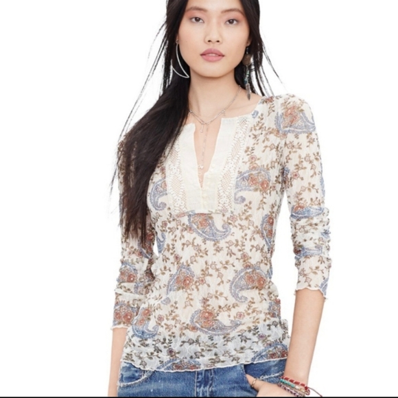 Denim & Supply Ralph Lauren Tops - Ralph Lauren Denim & Supply paisley lace top Size Medium